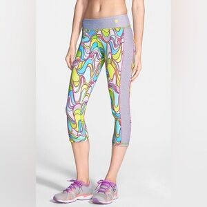 Trina Turk Recreation Womens Capri Leggings Cropped Calf Length Psychadelic XS